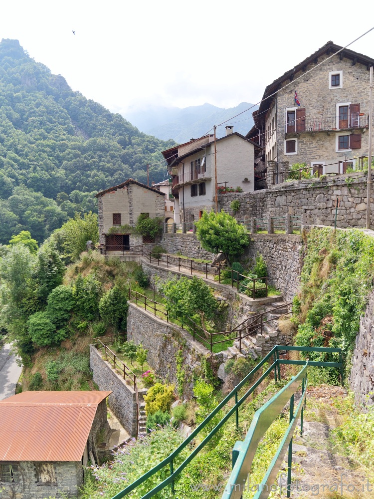 Campiglia Cervo (Biella, Italy) - Terraced gardens on the edge of the hamlet Valmosca